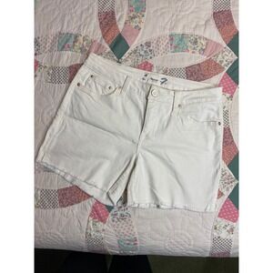 Seven7 Weekend Short Bone Cream White Denim Frayed Hem Shorts Womens 6